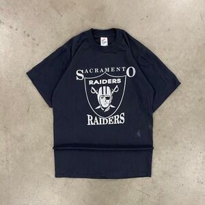 Vintage 80s Oakland Raider "Sacramento Raiders" Rare Jerzees T-Shirt Size M